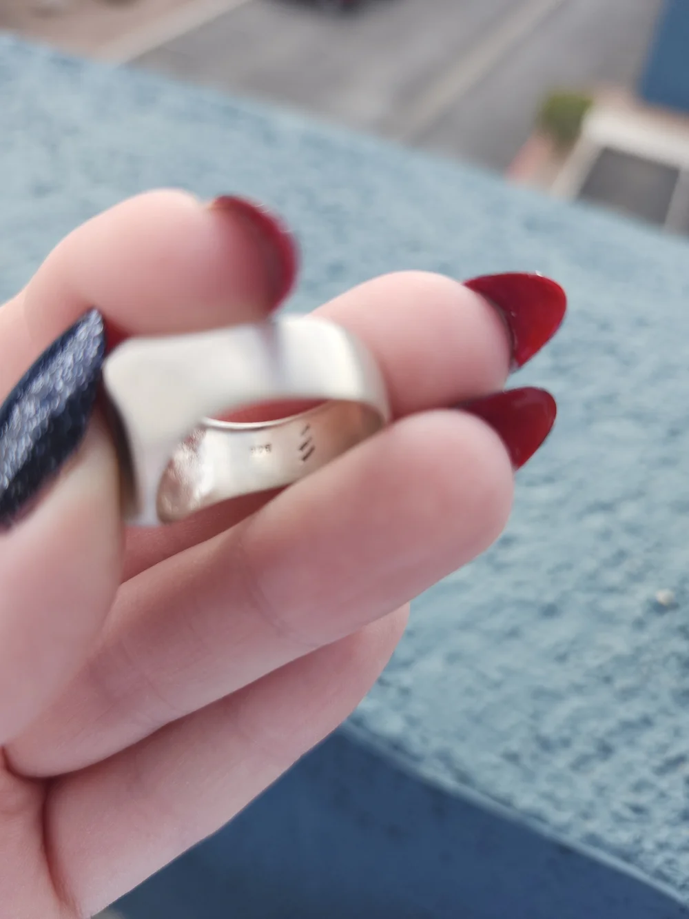 Owl Ring, Sterling Silver With Sapphire